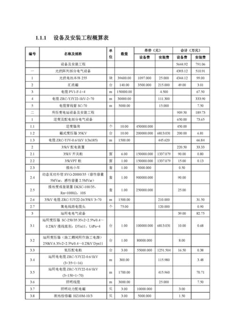 光伏安装报价
